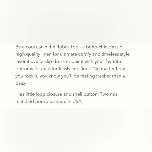 HEART DESIRE  Robin 100% Linen  Black Long Sleeve Blouse in XL - Picture 6 of 9